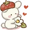 Стикер 7 Strawberry and rabbit