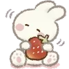 Стикер 9 Strawberry and rabbit