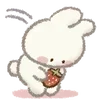 Стикер 5 Strawberry and rabbit