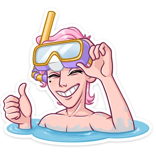 🏖 Стикер «Клубничный Роман» для Telegram