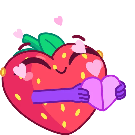 😍 Стикер «Strawberry Time» для Telegram