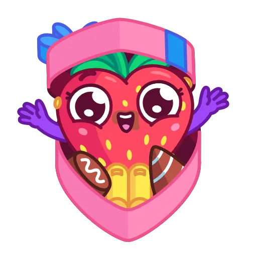 😍 Стикер «Strawberry Time» для Telegram