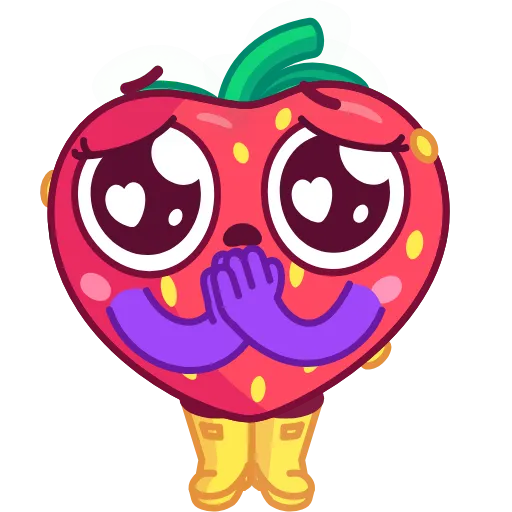 🤨 Стикер «Strawberry Time» для Telegram