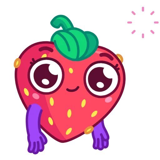 😘 Стикер «Strawberry Time» для Telegram