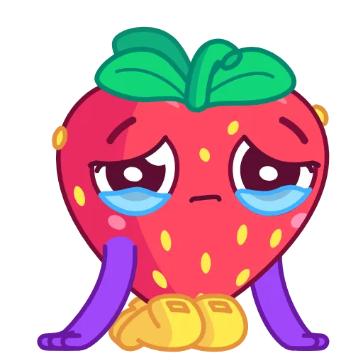 😌 Стикер «Strawberry Time» для Telegram