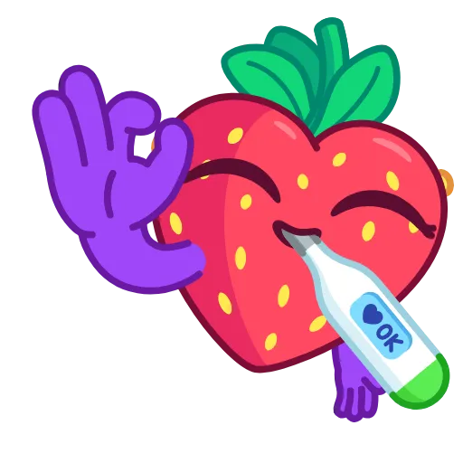 🥰 Стикер «Strawberry Time» для Telegram