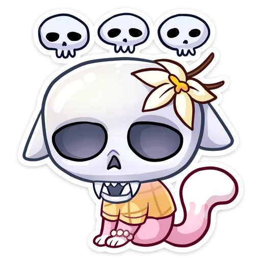 💀 Стикер «Клубничная Ванилька без надписей» для Telegram