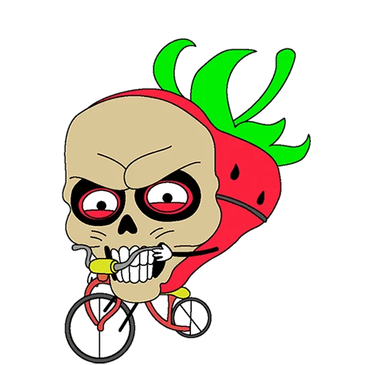 💀 Стикер «Клубника и Морж Без Текста» для Telegram