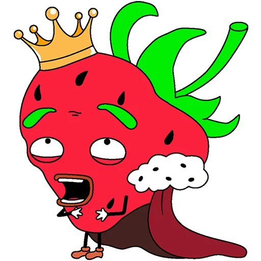 🤴 Стикер «Клубника и Морж Без Текста» для Telegram