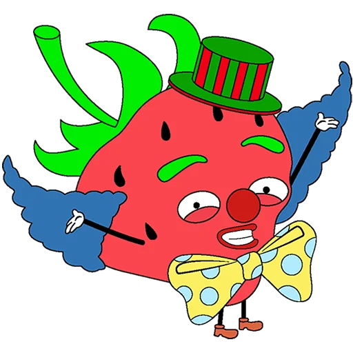 🤡 Стикер «Клубника и Морж Без Текста» для Telegram