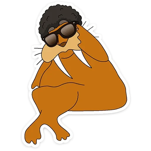 😎 Стикер «Клубника и Морж» для Telegram
