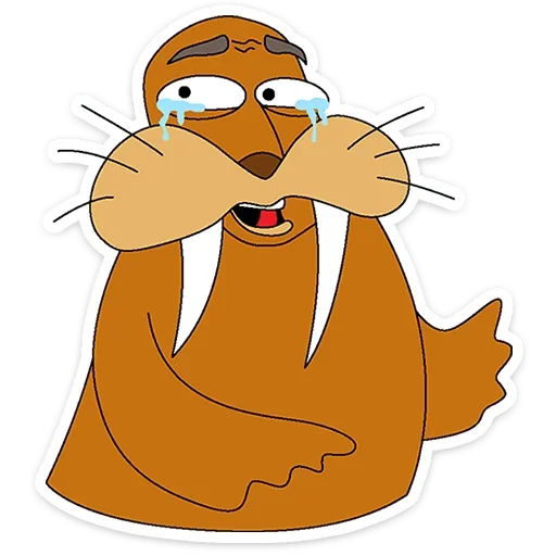 😭 Стикер «Клубника и Морж» для Telegram