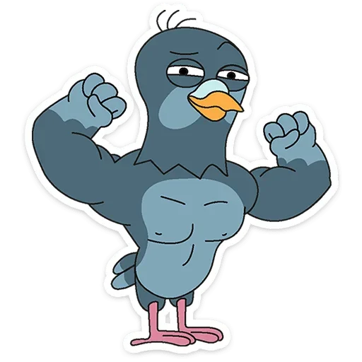 💪 Стикер «Клубника и Морж» для Telegram