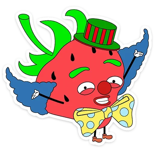 🤡 Стикер «Клубника и Морж» для Telegram