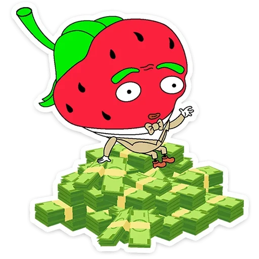 🤑 Стикер «Клубника и Морж» для Telegram