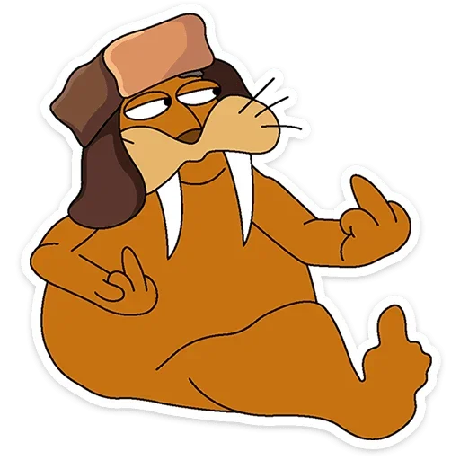 🖕 Стикер «Клубника и Морж» для Telegram