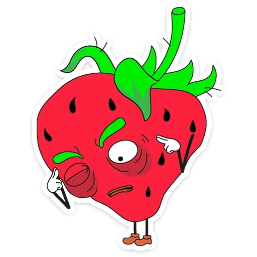 🤔 Стикер «Клубника и Морж» для Telegram