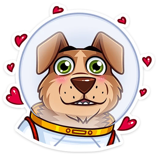 Стикерпак Астропёс Стрелка для Telegram