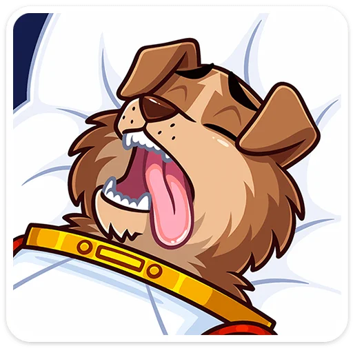 👩‍🚀 Стикер «Астропёс Стрелка» для Telegram