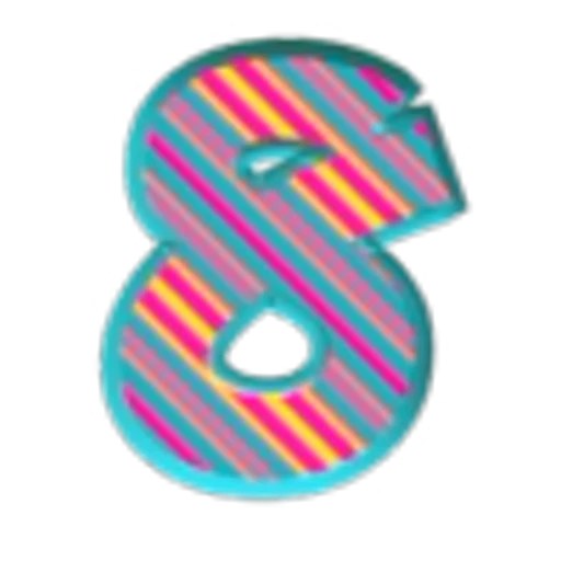 8️⃣ Эмодзи «Striped Pattern Font» для Telegram