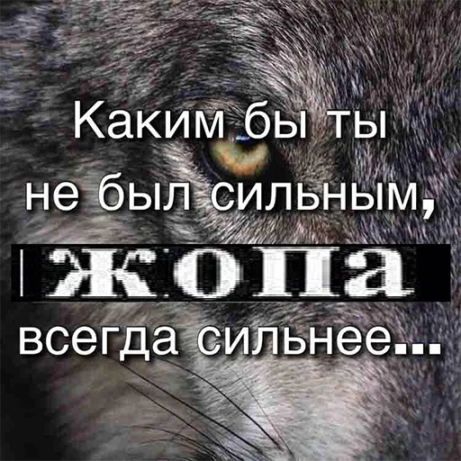 💪 Стикер «Сильный не тот, кто сильный» для Telegram