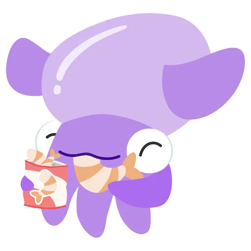 🦐 Стикер «Stub Squid» для Telegram