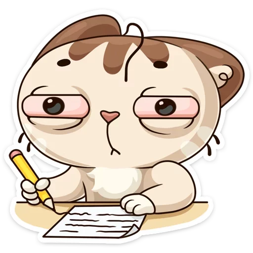 😲 Стикер «Учебные будни» для Telegram