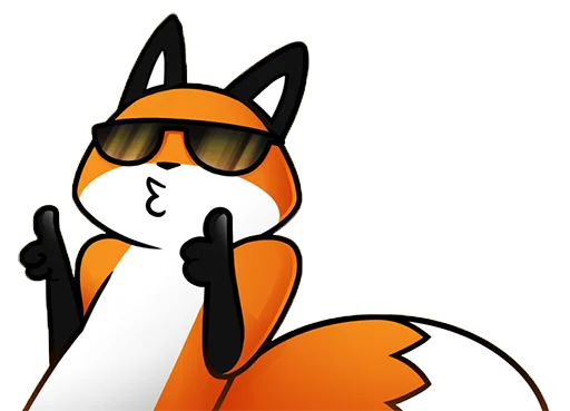 😎 Стикер «Stupid Fox» для Telegram