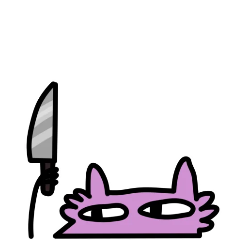 🔪 Стикер «Глупый Фиолетовый Волк» для Telegram