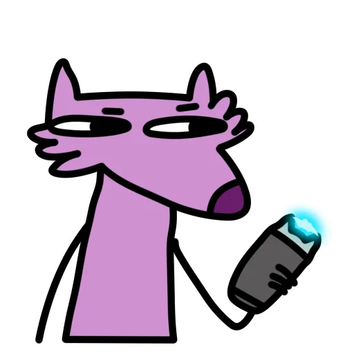 ⚡️ Стикер «Глупый Фиолетовый Волк» для Telegram