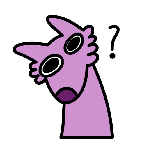 ❓ Стикер «Глупый Фиолетовый Волк» для Telegram