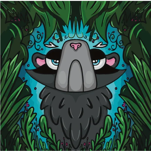 🦝 Стикер «Тупые арты» для Telegram