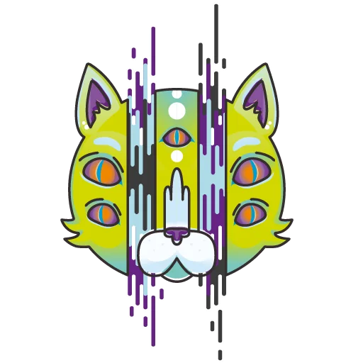 🐱 Стикер «Тупые арты 2» для Telegram
