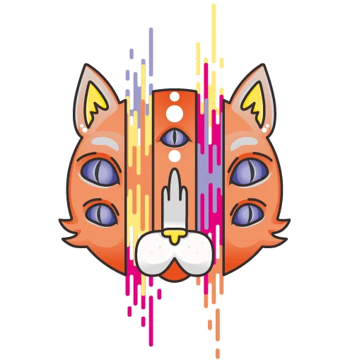 🐱 Стикер «Тупые арты 2» для Telegram