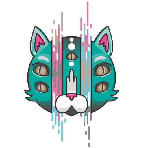 🐱 Стикер «Тупые арты 2» для Telegram