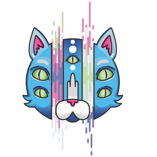 🐱 Стикер «Тупые арты 2» для Telegram