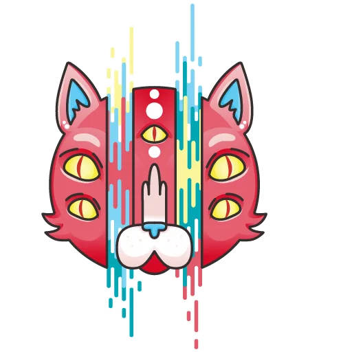 🐱 Стикер «Тупые арты 2» для Telegram