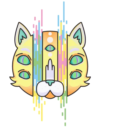 🐱 Стикер «Тупые арты 2» для Telegram