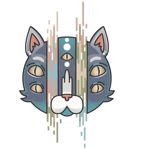 🐱 Стикер «Тупые арты 2» для Telegram