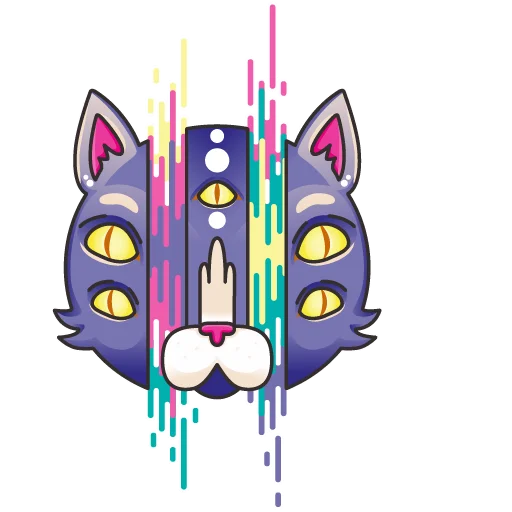 🐱 Стикер «Тупые арты 2» для Telegram