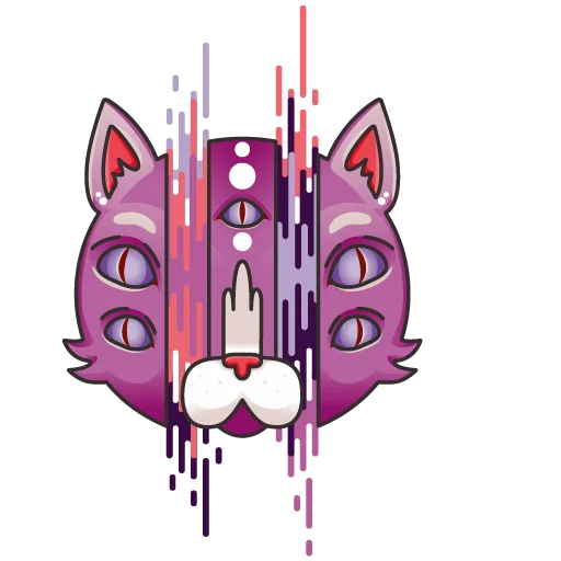 🐱 Стикер «Тупые арты 2» для Telegram