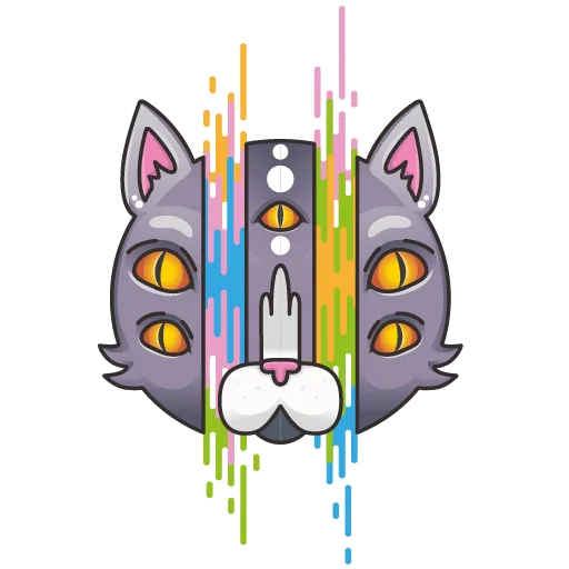 🐱 Стикер «Тупые арты 2» для Telegram