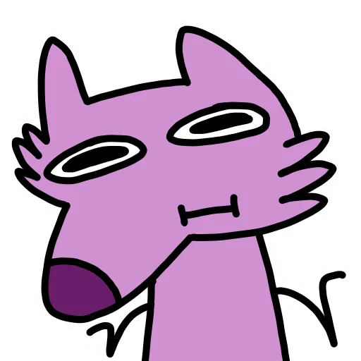 😒 Стикер «Stupid pink dog» для Telegram
