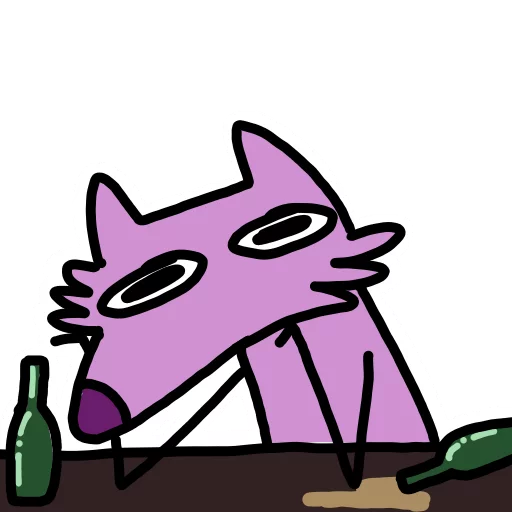 🍾 Стикер «Stupid pink dog» для Telegram