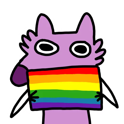 🌈 Стикер «Stupid pink dog» для Telegram