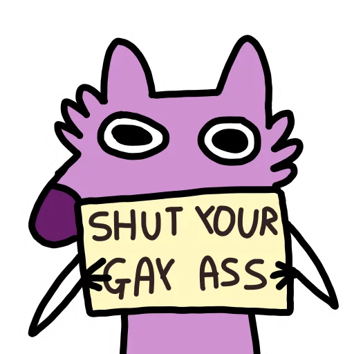 🖕 Стикер «Stupid pink dog» для Telegram