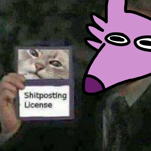 👮 Стикер «Stupid pink dog» для Telegram