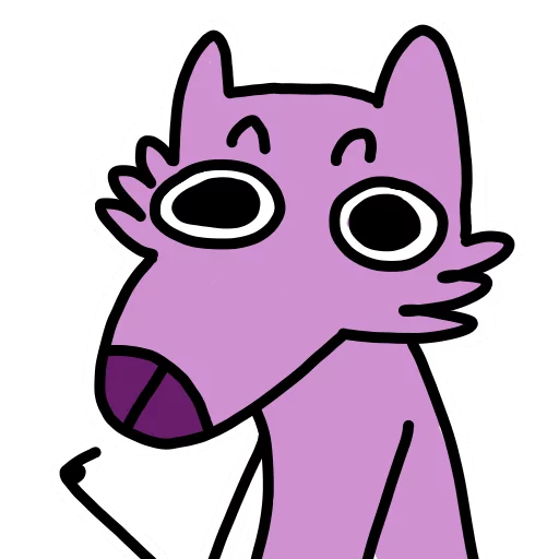 😏 Стикер «Stupid pink dog» для Telegram