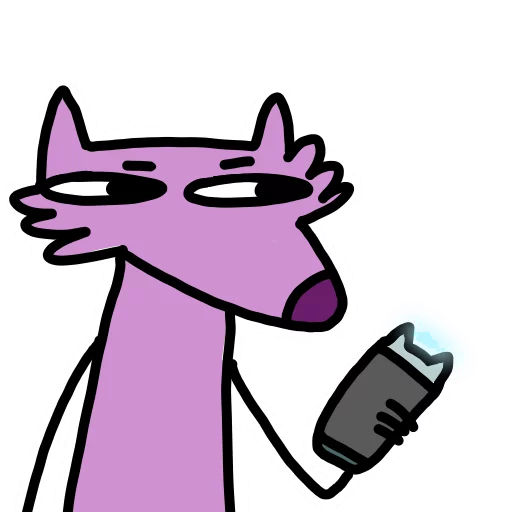 🔌 Стикер «Stupid pink dog» для Telegram