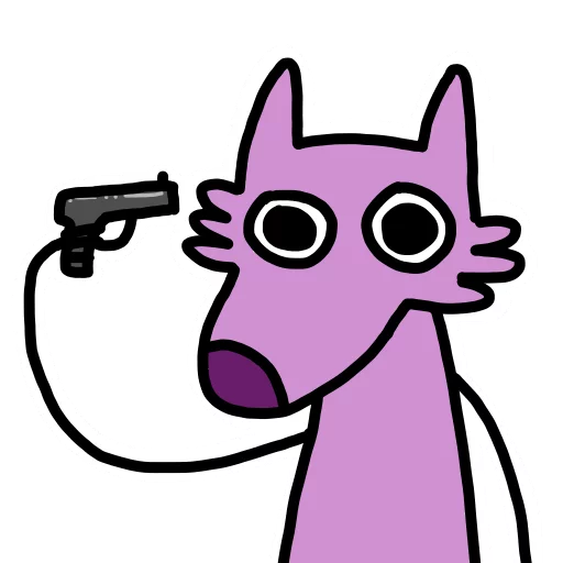 🔫 Стикер «Stupid pink dog» для Telegram